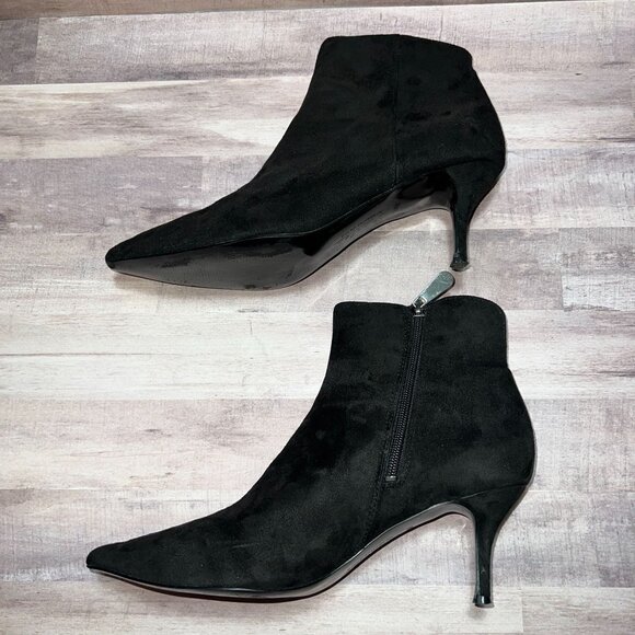 Charles by Charles David Womens Black Ankle Boots Size 10M Heeled Pointed Toe - Picture 5 of 12